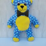 Nounours bleu flanelle