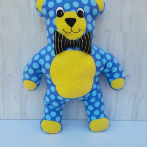 Nounours bleu flanelle