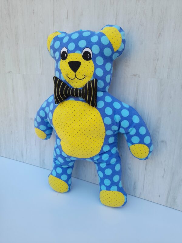 Nounours bleu flanelle