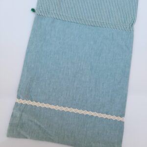 Sac à linge dos vert chambray