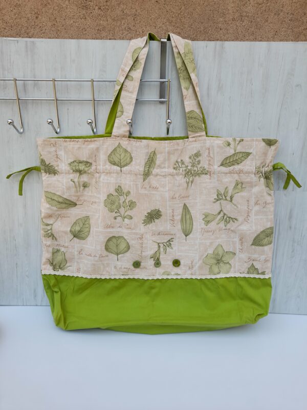 Sac extra large vert imprimé