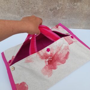 Sac à tarte fait main fuschia