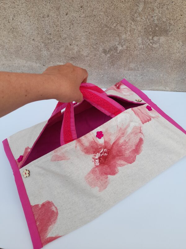 Sac à tarte fait main fuschia