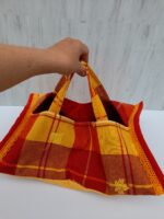 Sac à tarte fait main rouge et jaune