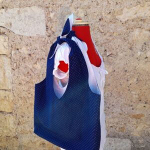 Sac bleu à pois 1