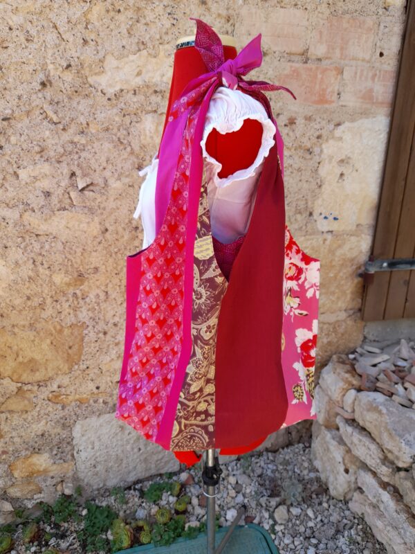 Sac bordeaux à fleurs 2