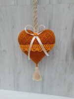 Coeur marron orangé