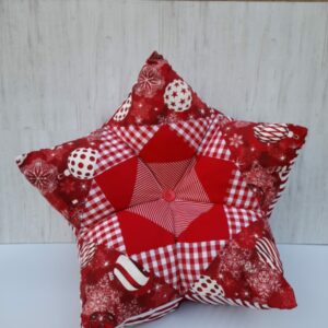 Coussin étoile patchwork noël