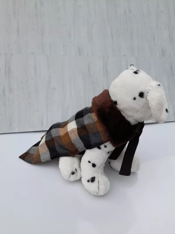 Manteau chien à carreaux