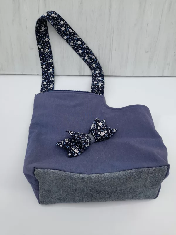 Sac porte chien bleu