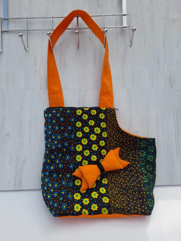 Sac porte chien orange