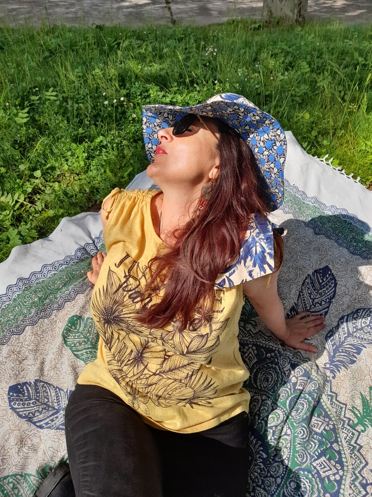 Chapeau femme imprimé