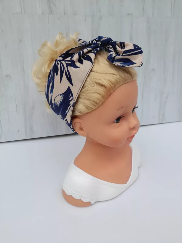 Bandeau cheveux bleu