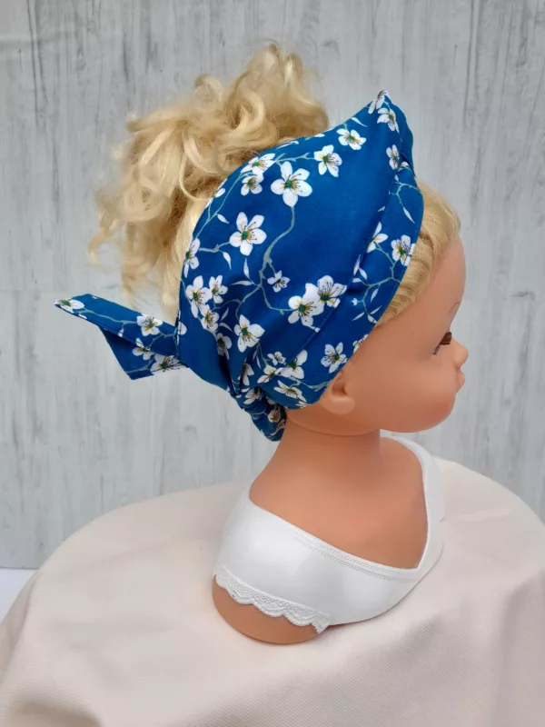 Foulard bandeau bleu