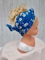 Foulard bandeau bleu