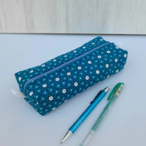 Trousse coton bleu