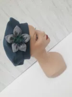 Béret bleu fantaisie