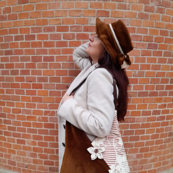 Sac artisanal marron recyclé