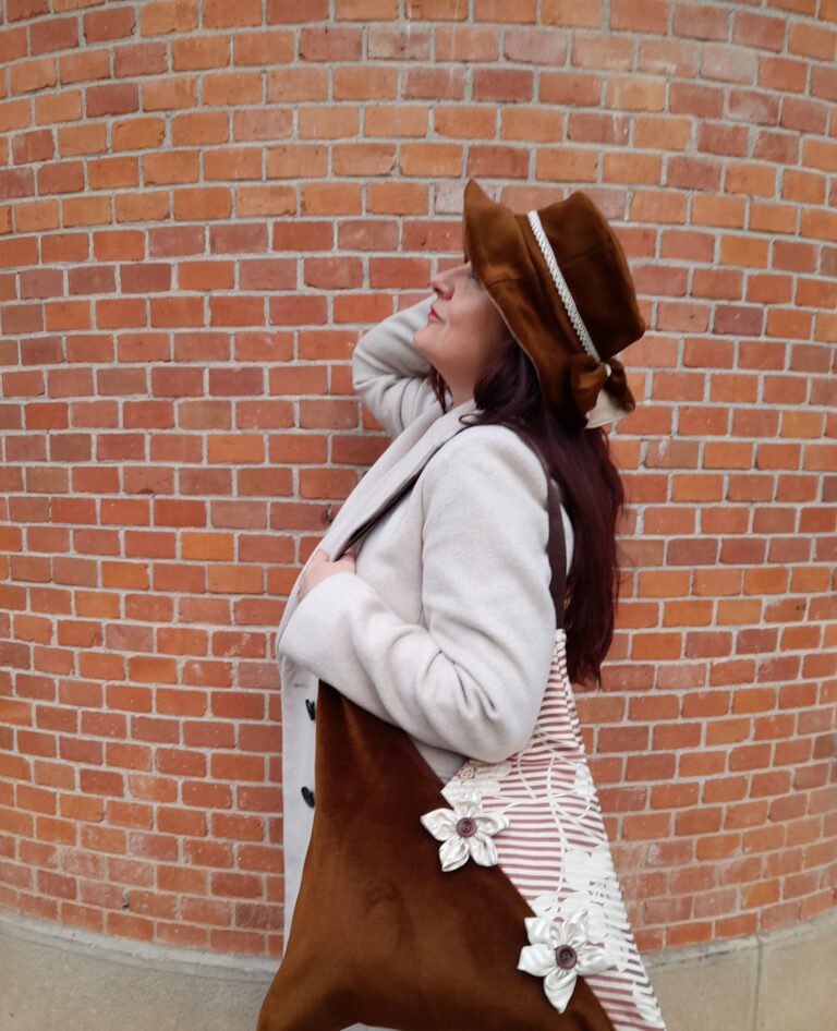 Sac artisanal marron recyclé