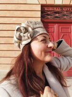 Chapeau béret beige