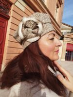 Chapeau béret beige femme