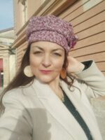 Chapeau béret violet