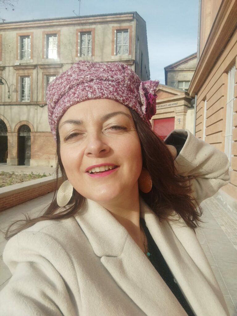 Chapeau béret violet tendance